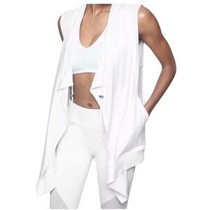 Athleta Mindset Drape Open Cardigan with pockets White Size Small